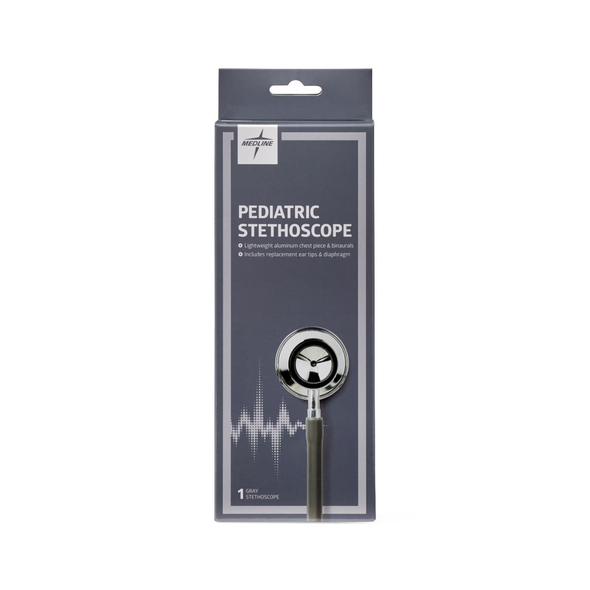 Medline Aluminum Dual-Head Pediatric Stethoscope