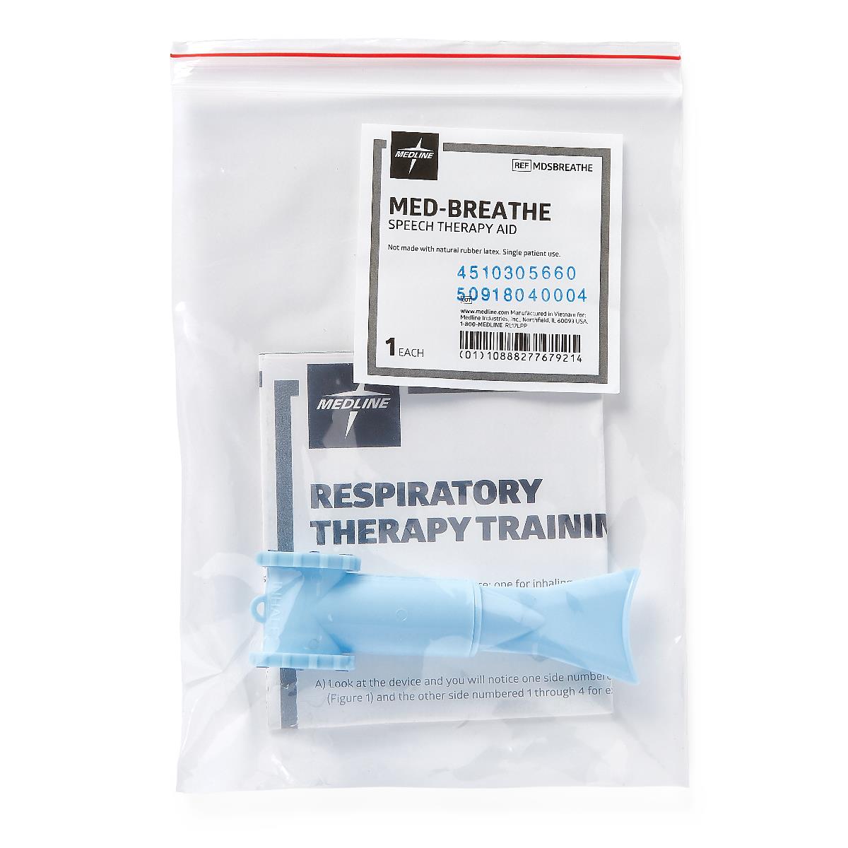 Medline Handheld Respiratory Muscle Training Device, ergonomic grip detail