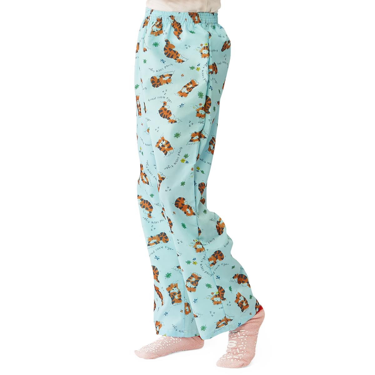 Medline Tired Tiger Pediatric Elastic-Waist Pajama Pants