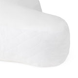 Side view of a Medline CPAP pillow, demonstrating thickness.
