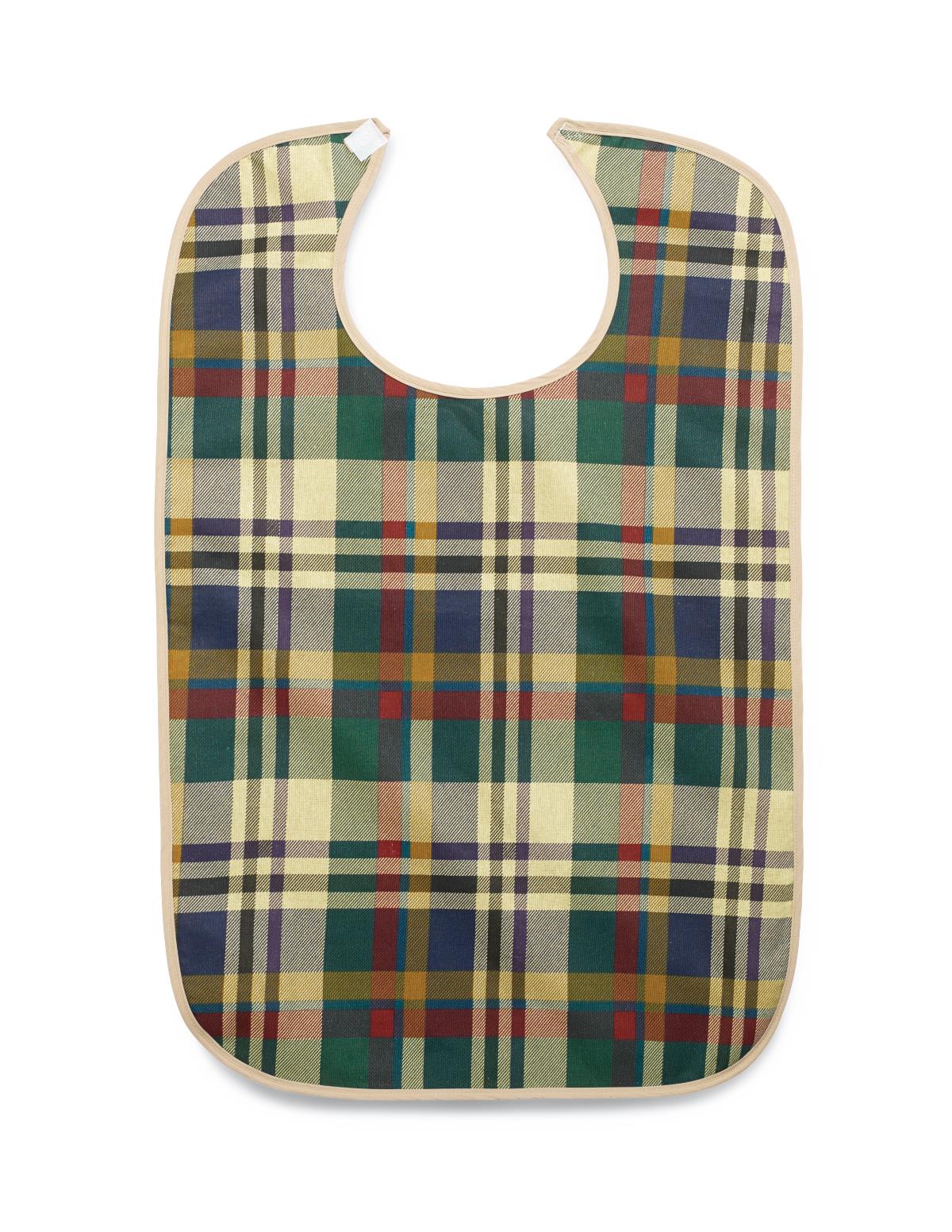 Medline Tartan Print Hook-and-Loop Clothing Protectors