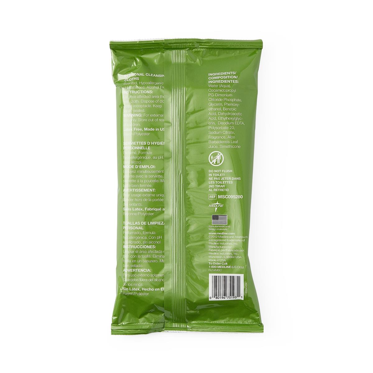 Aloetouch Select Premium Spunlace Personal Cleansing Wipes - BeHope