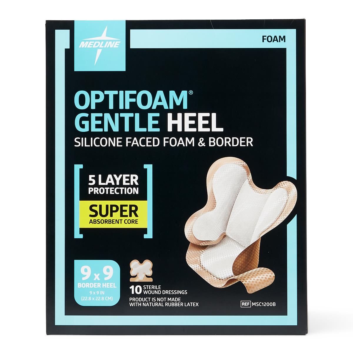Optifoam Gentle Heel Silicone-Faced Foam Wound Dressings