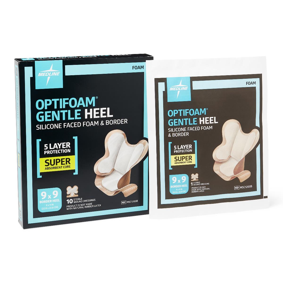 Optifoam Gentle Heel Silicone-faced Foam Dressing, close-up of material.