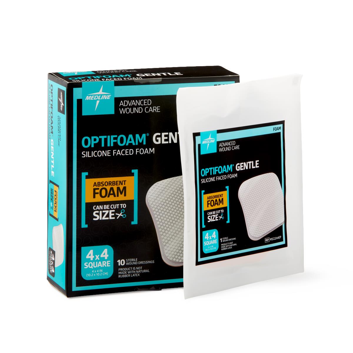 Optifoam Gentle Non-Bordered Silicone-Faced Foam Wound Dressings
