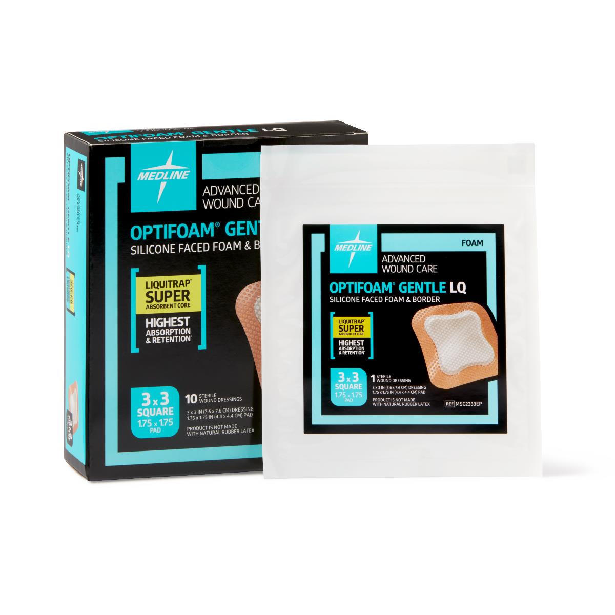 Optifoam Gentle LQ Silicone-Faced Foam Wound Dressings