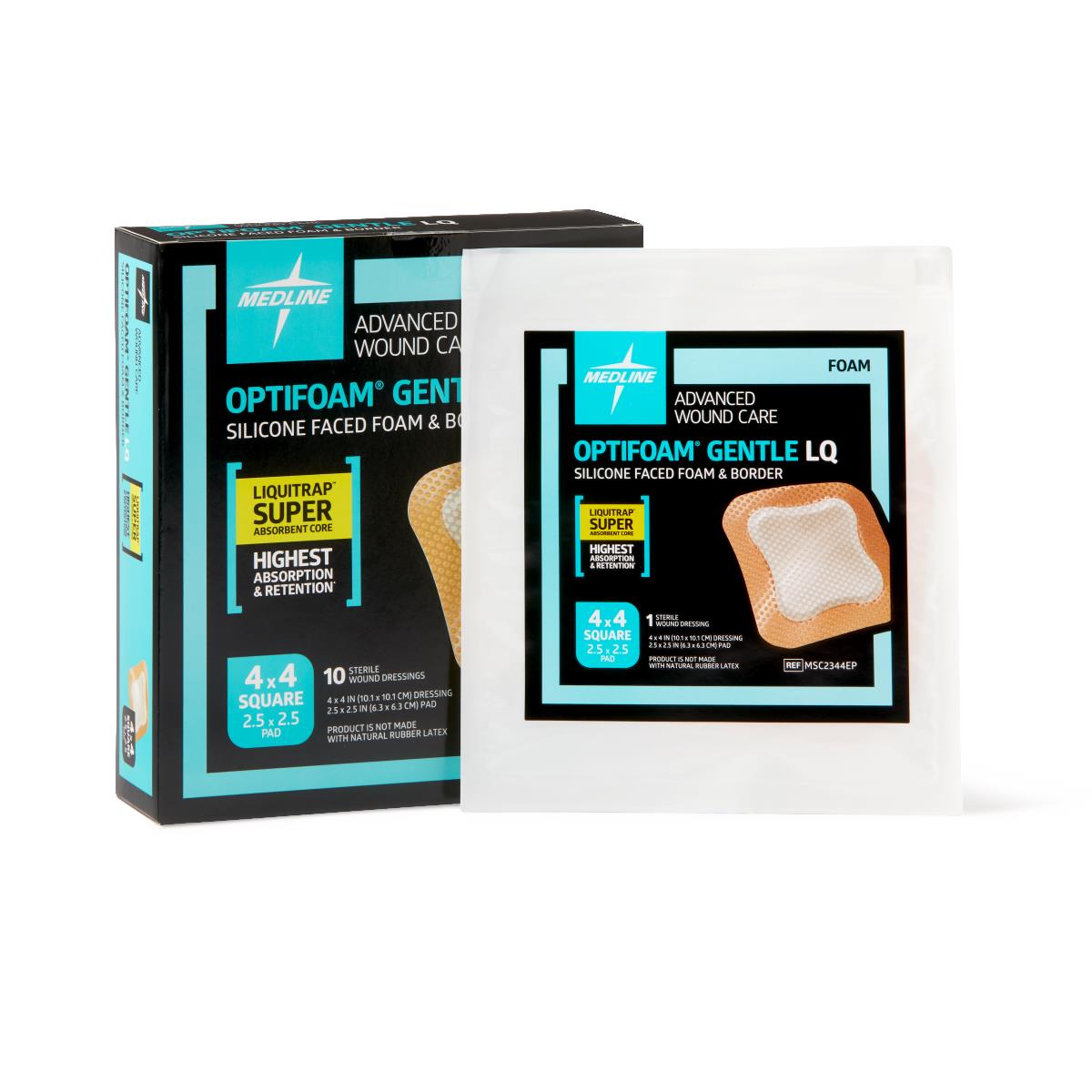 Optifoam Gentle LQ Silicone-Faced Foam Wound Dressings