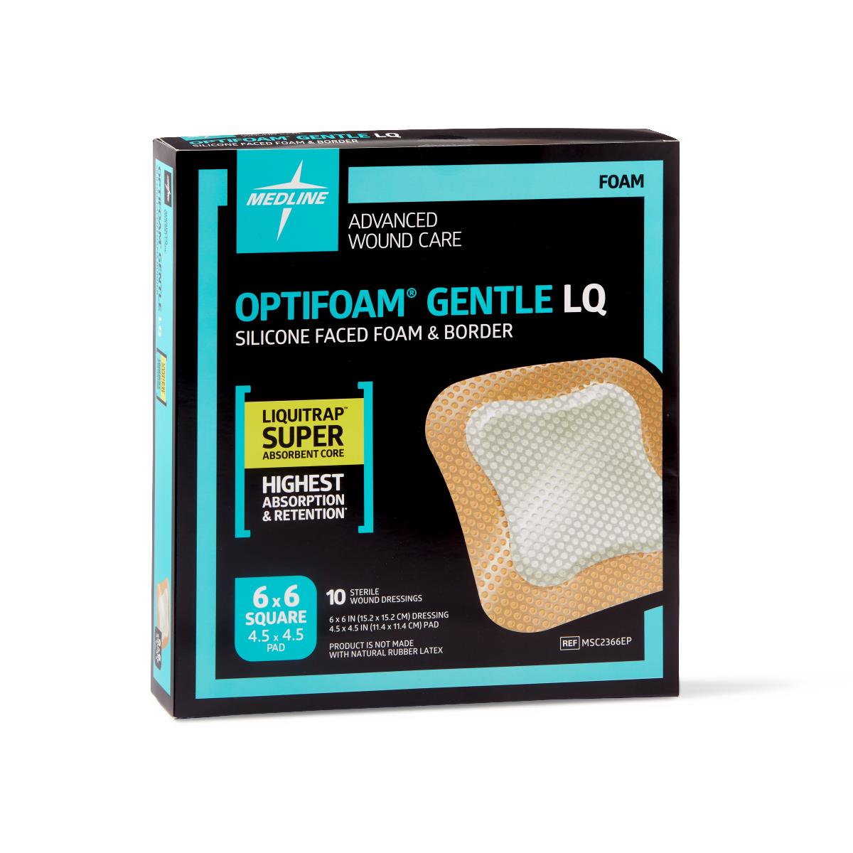 Optifoam Gentle LQ Silicone-Faced Foam Wound Dressings