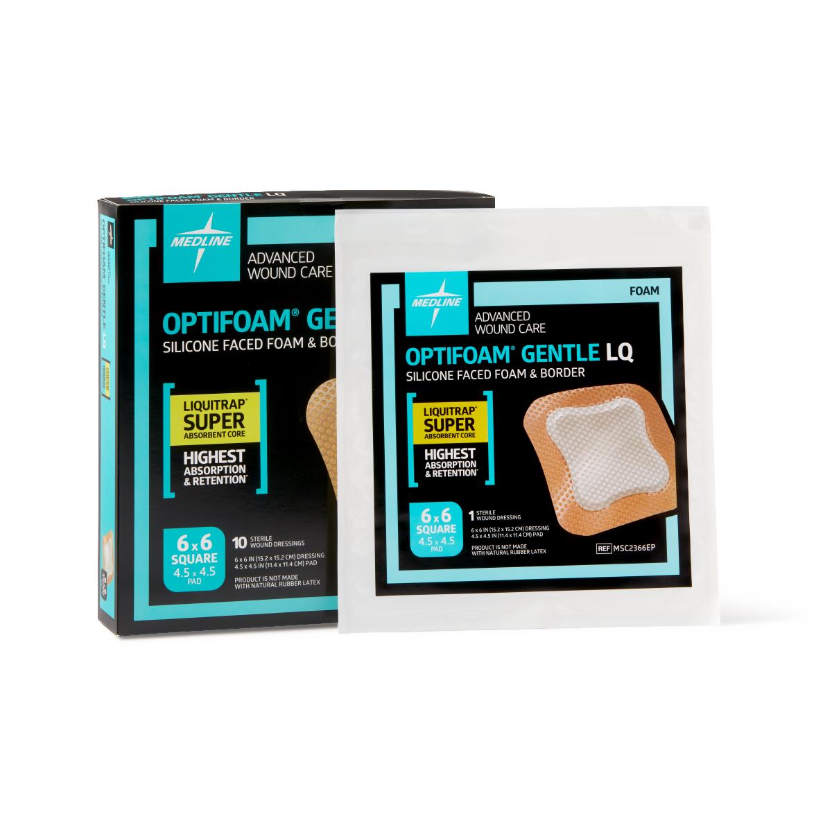 Optifoam Gentle LQ Silicone-Faced Foam Wound Dressings