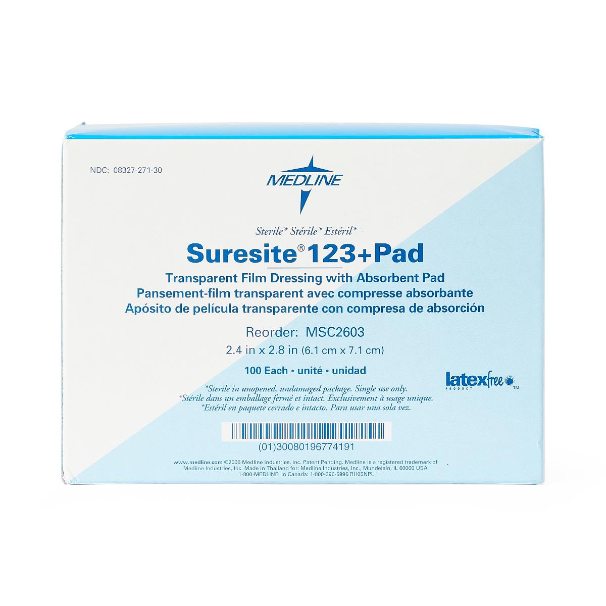 SureSite 123+ Pad Transparent Dressings