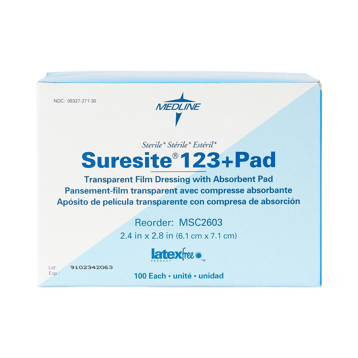 SureSite 123+ Pad Transparent Dressings