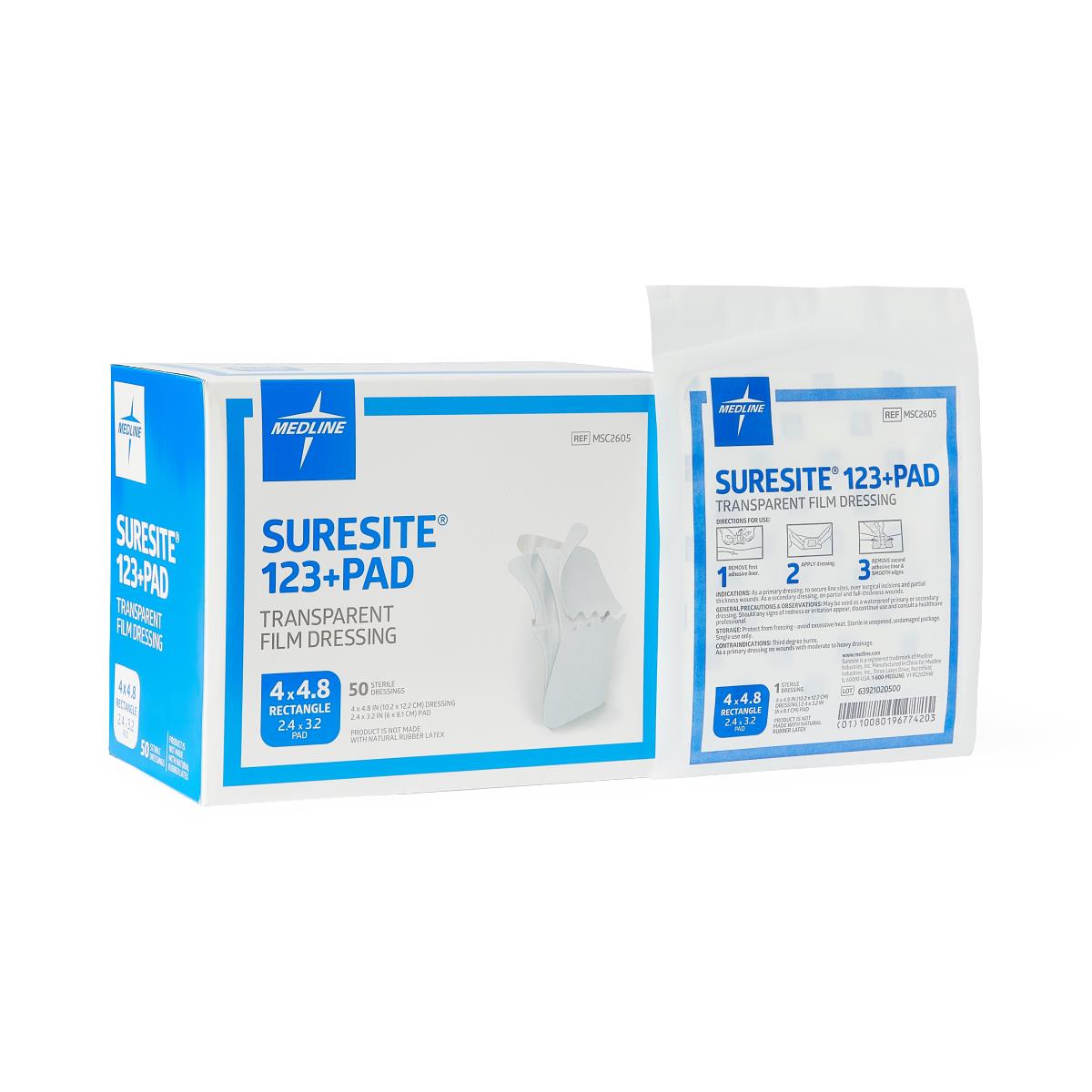SureSite 123+ Pad Transparent Dressings