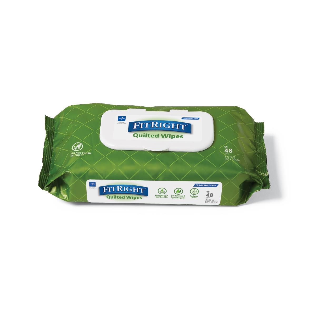 Fitright Aloe Quilted Personal Cleansing Wipes - BeHope