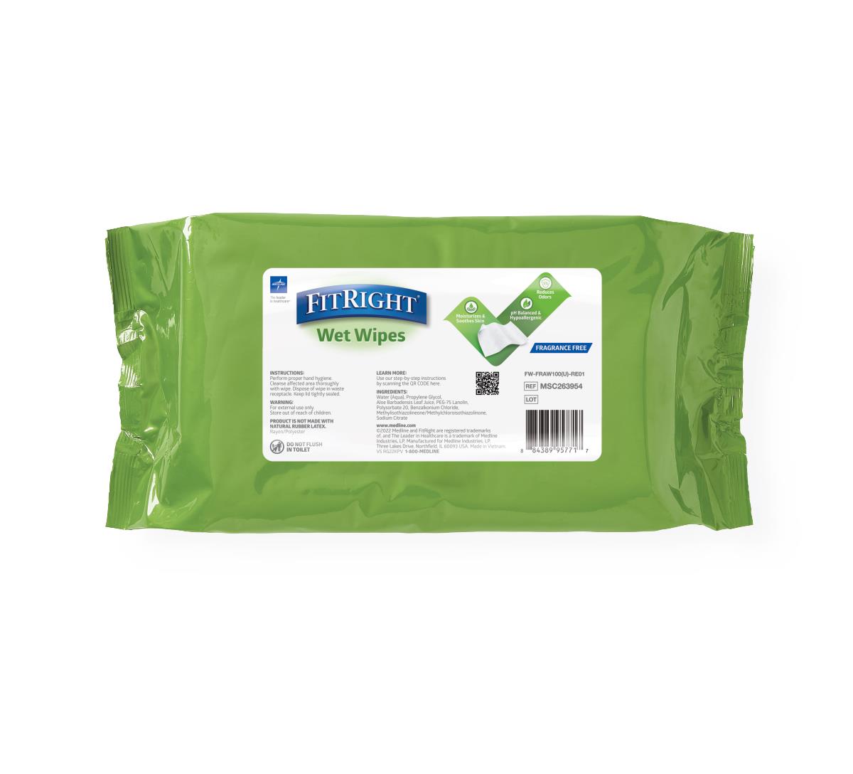 FitRight Aloe Personal Cleansing Wipes