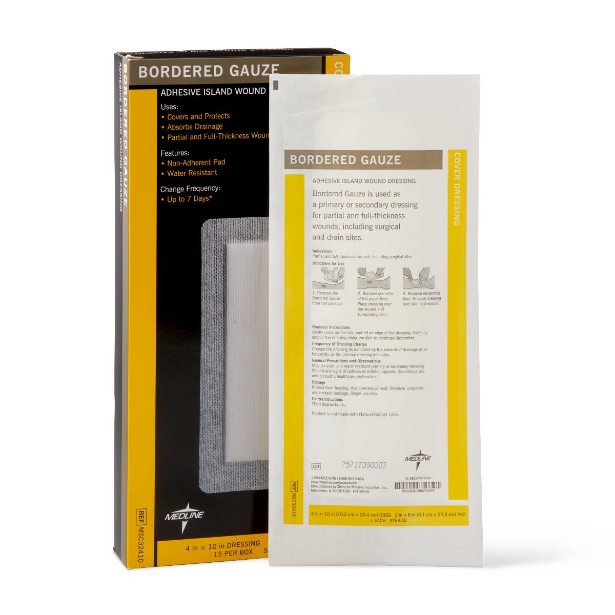 Medline Bordered Gauze Adhesive Island Wound Dressings - BeHope