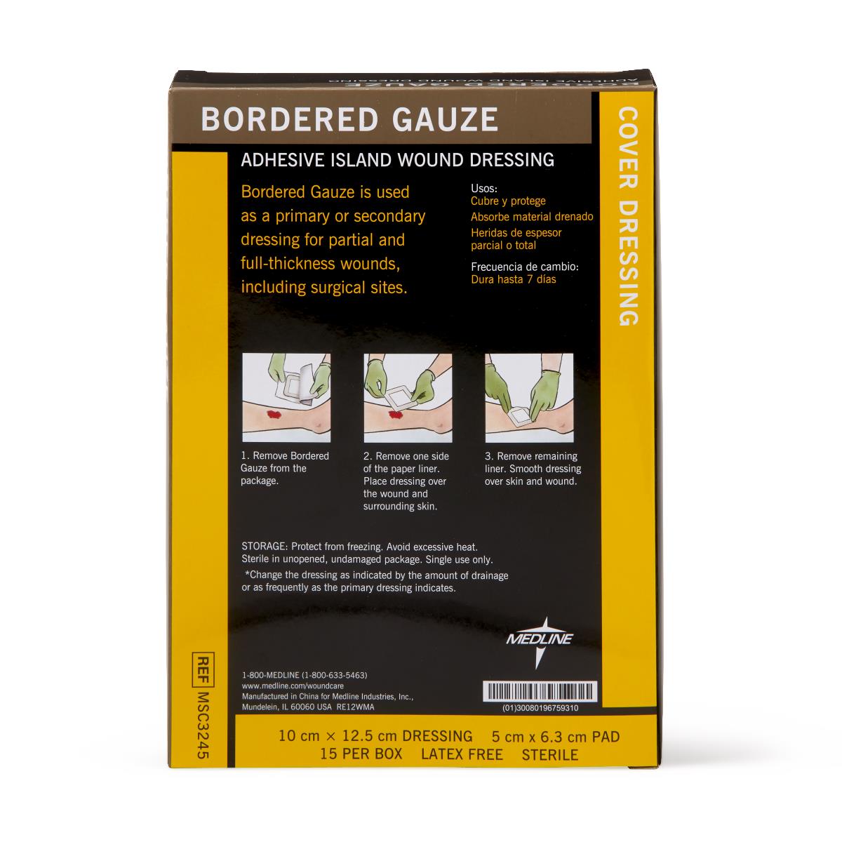 Medline Bordered Gauze Adhesive Island Wound Dressings - BeHope