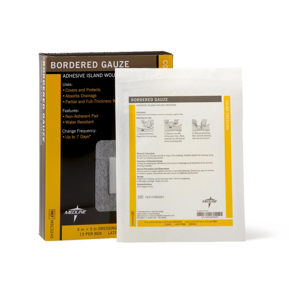 Medline Bordered Gauze Adhesive Island Wound Dressings - BeHope