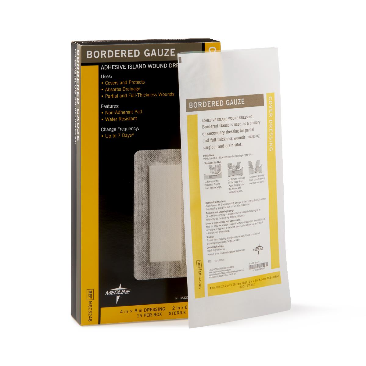 Medline Bordered Gauze Adhesive Island Wound Dressings - BeHope
