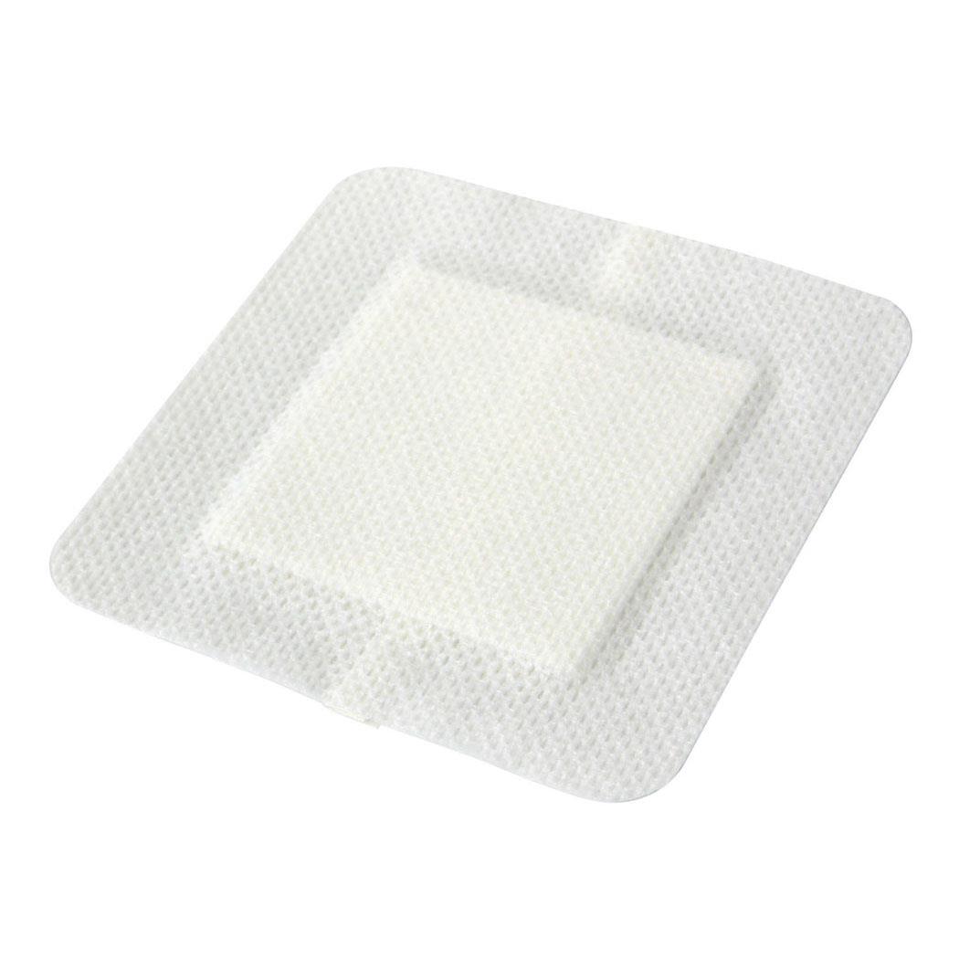 Medline Bordered Gauze Adhesive Island Wound Dressing, packaging details.