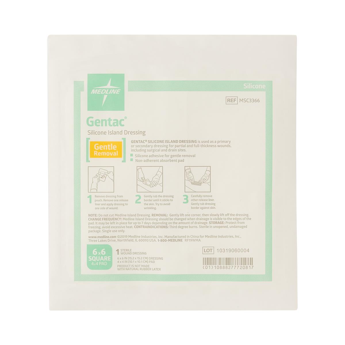 Gentac Silicone Island Wound Dressings