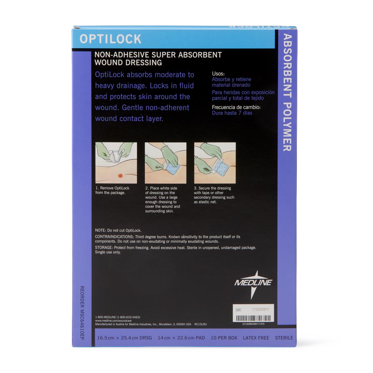 Medline Optilock Absorbent Polymer Dressing
