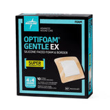 Foam Dressing Optifoam® Gentle Ex With Border Waterproof Backing Silicone Face And Border Square Sterile