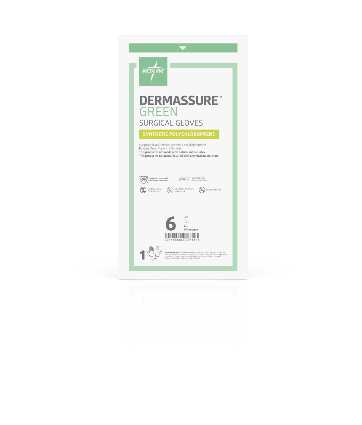 DermAssure Green Surgical Gloves