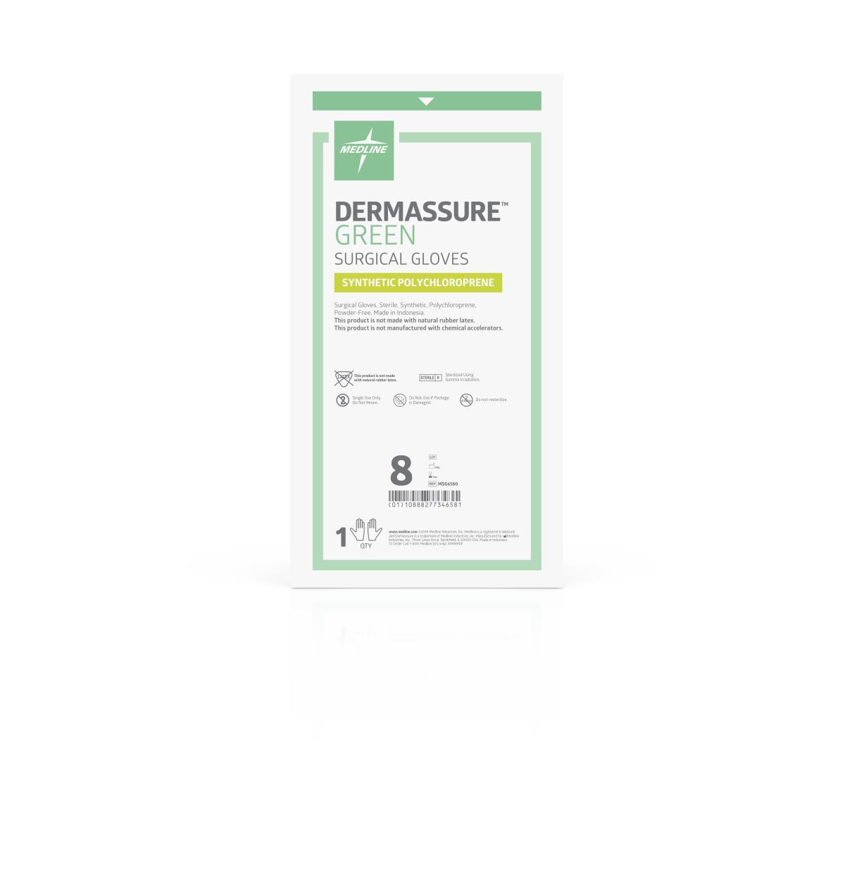 DermAssure Green Surgical Gloves