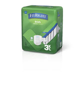 Fitright 3XL cloth-like adult incontinence briefs, back view.