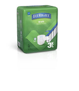 Fitright 3XL cloth-like adult incontinence briefs, unfolded view.