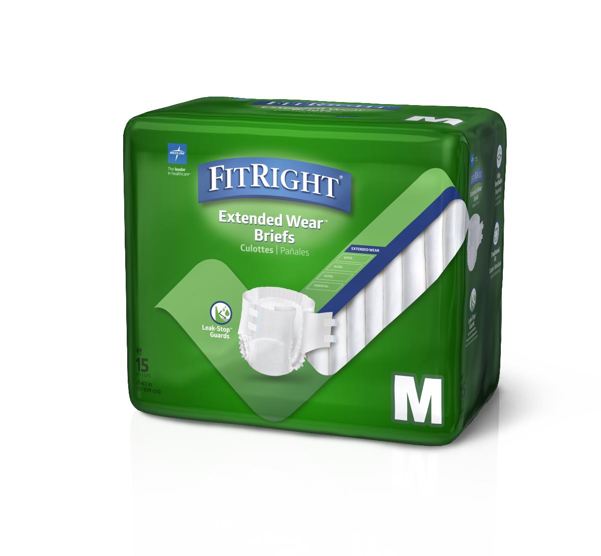FitRight Extended Wear High-Capacity Adult Incontinence Briefs