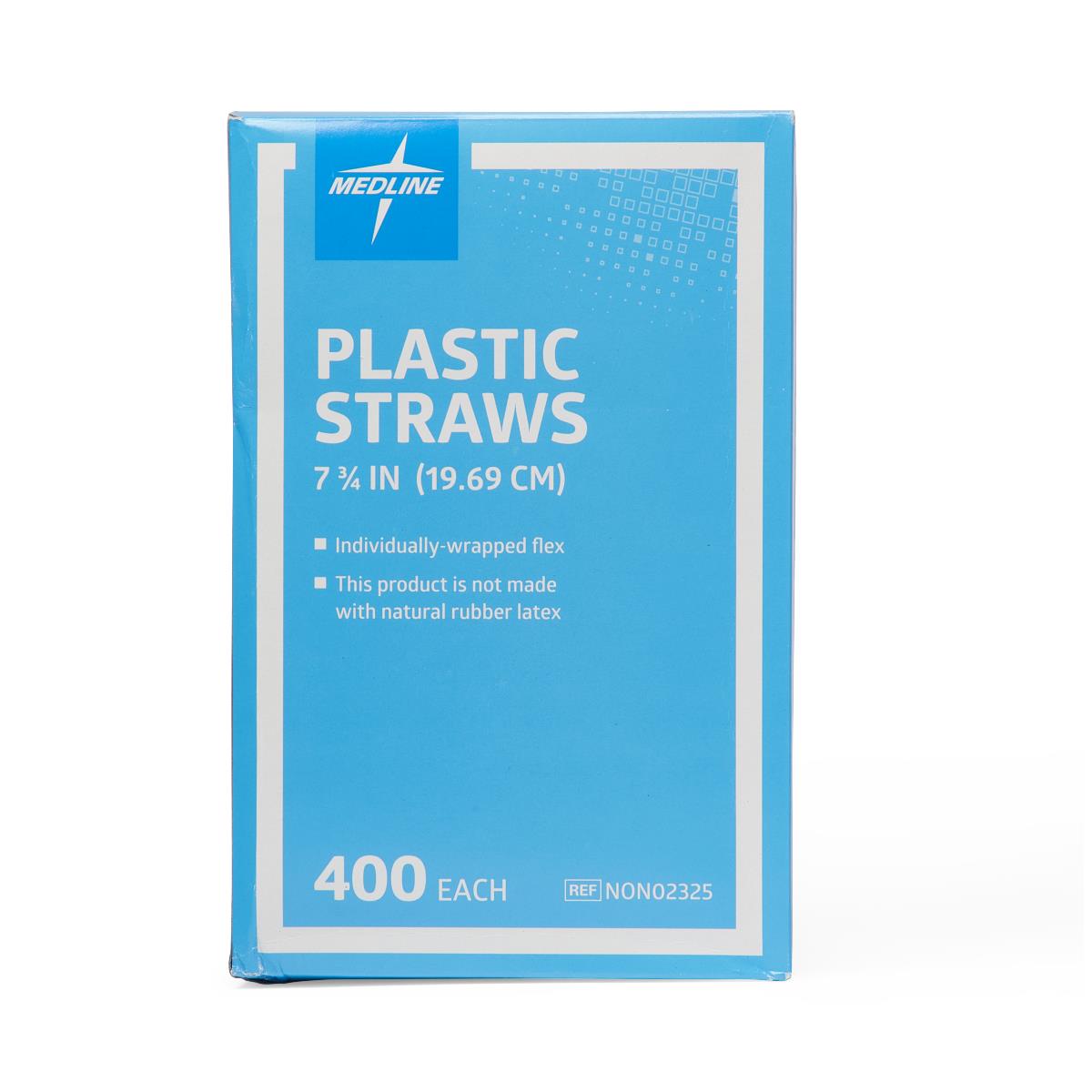 Medline Flexible Plastic Drinking Straws