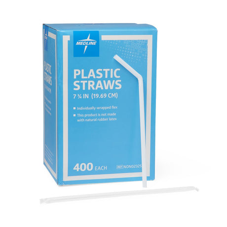 Medline Flexible Plastic Drinking Straws - BeHope