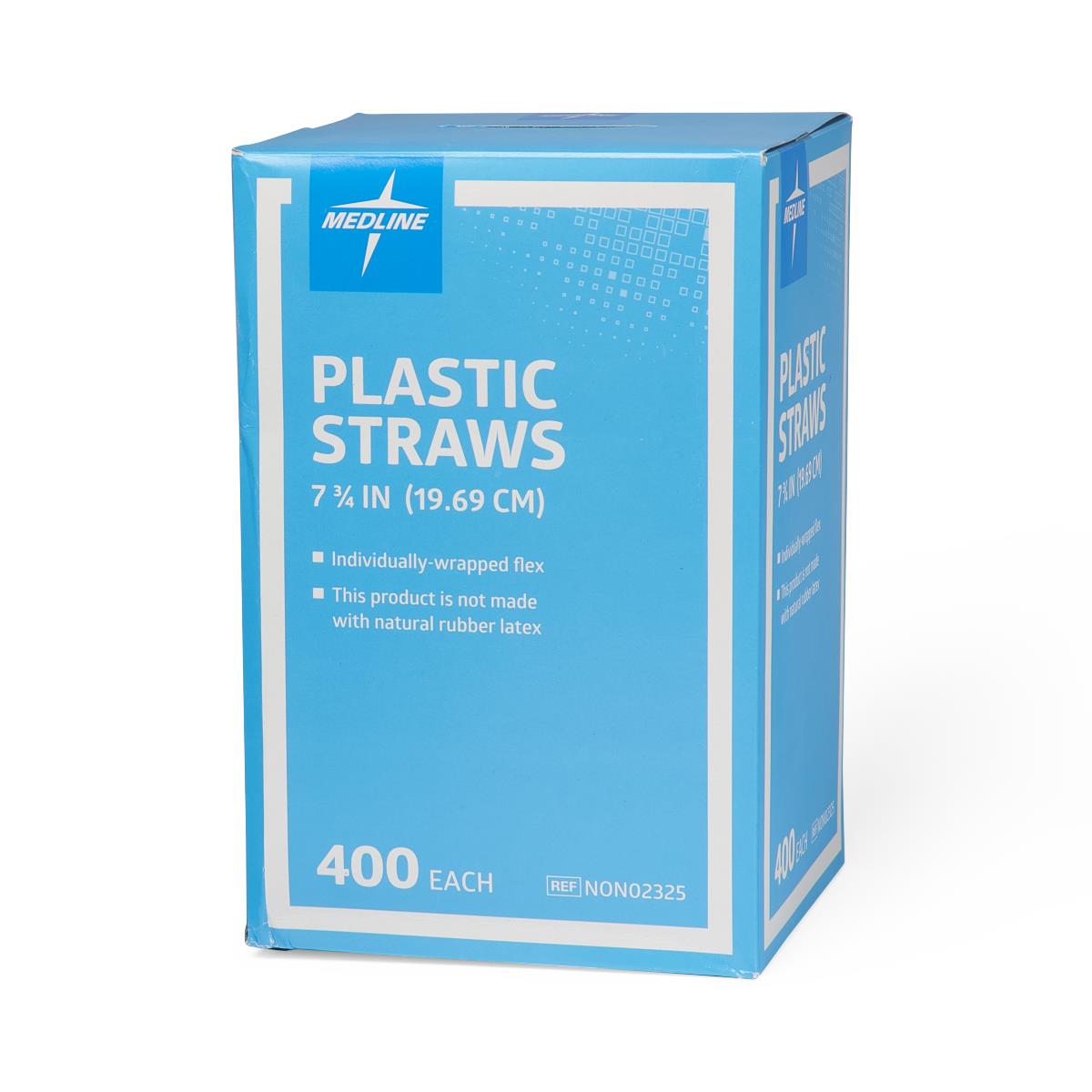 Medline Flexible Plastic Drinking Straws