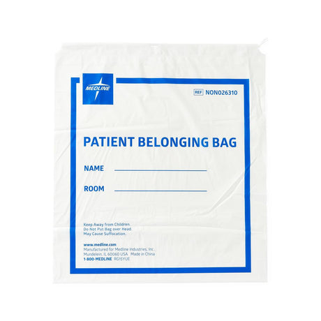 Medline Plastic Patient Belongings Bags with Drawstring - BeHope