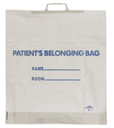 Medline Plastic Patient Belongings Bags with Rigid Handle