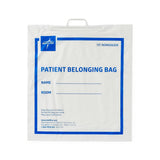 Medline Plastic Patient Belongings Bags with Rigid Handle