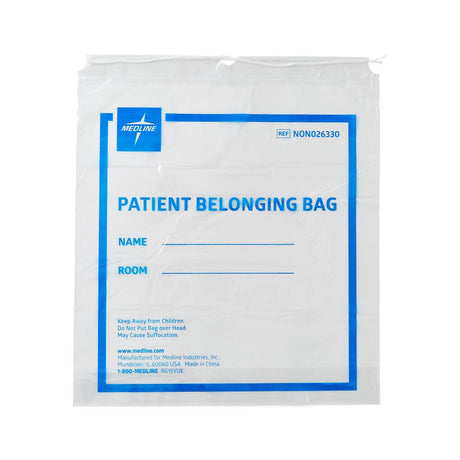 Medline Plastic Patient Belongings Bags with Drawstring - BeHope