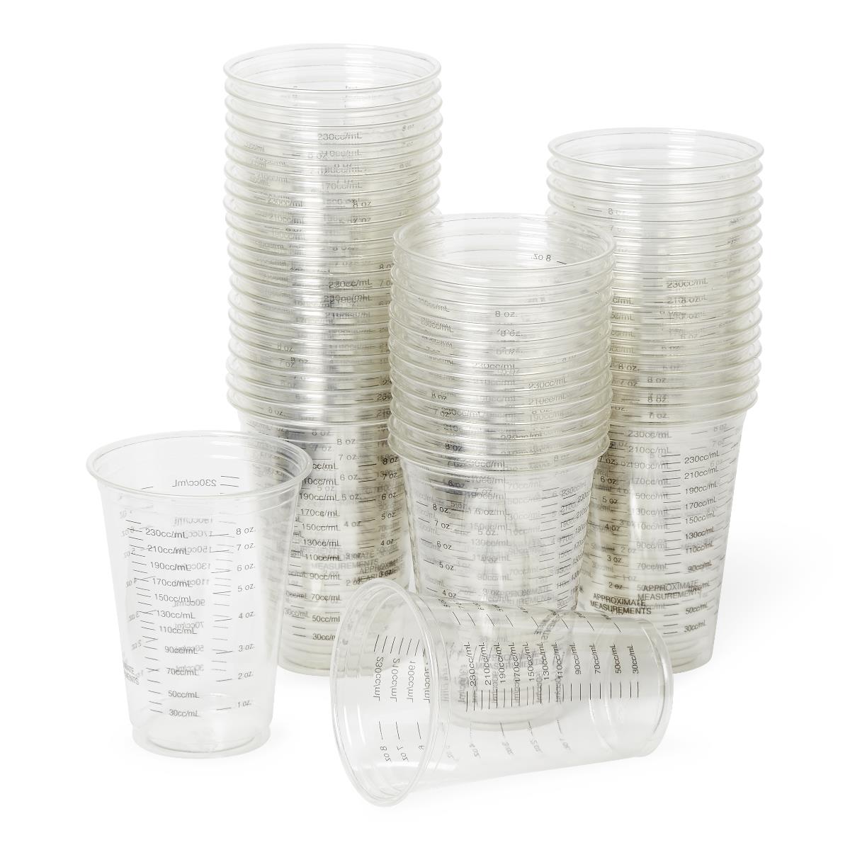 Medline Disposable Plastic Graduated Cold Beverage Drinking Cups