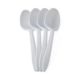Medline Disposable White Plastic Spoons
