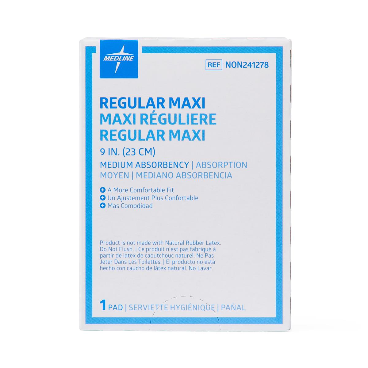 Medline Maxi Adhesive Sanitary Pads