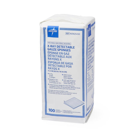 Medline Nonsterile X-ray Detectable Gauze Sponges