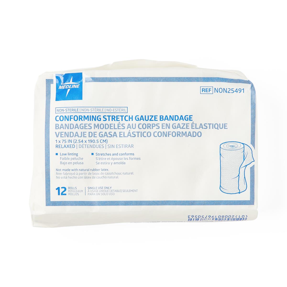 Medline Nonsterile Conforming Stretch Gauze Bandages