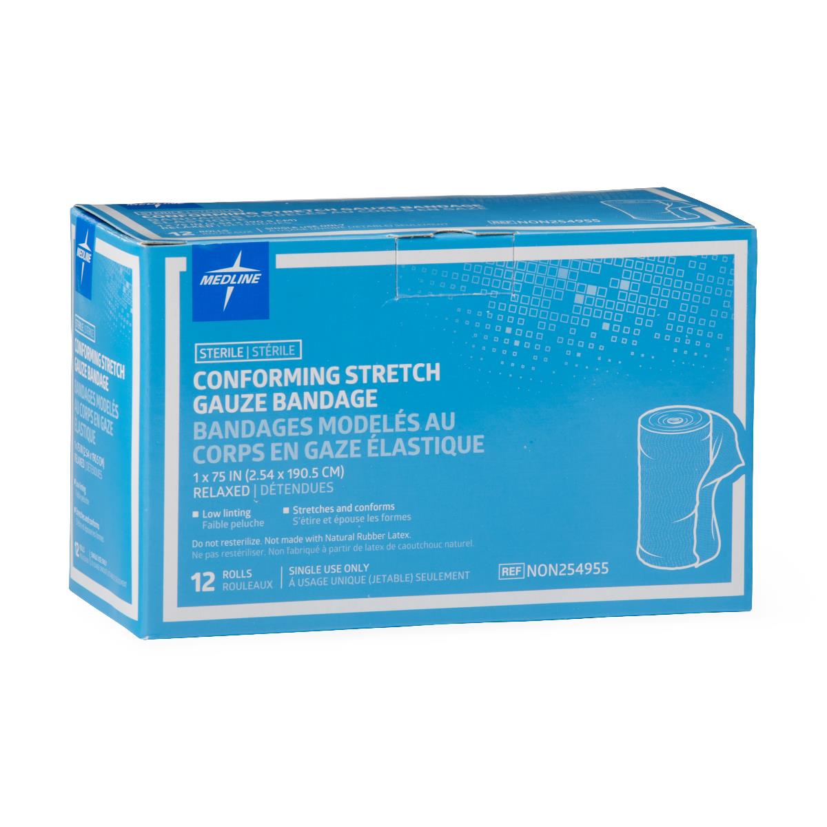Medline Sterile Conforming Stretch Gauze Bandages