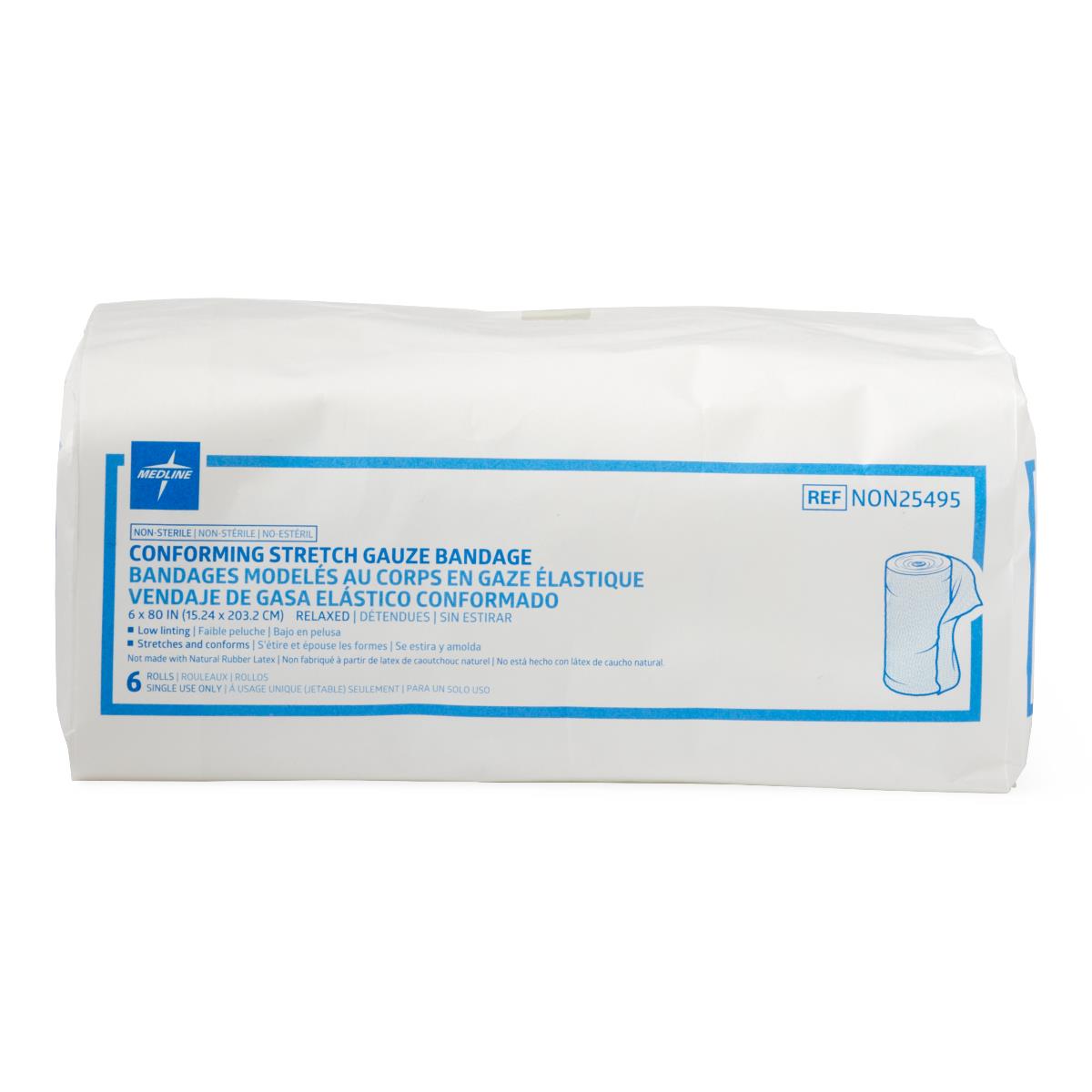 Medline Nonsterile Conforming Stretch Gauze Bandages