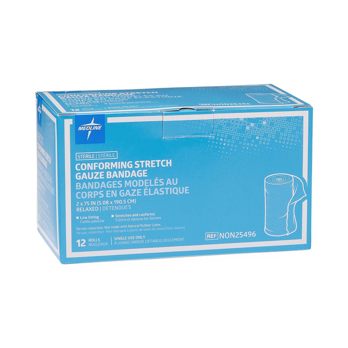 Medline Sterile Conforming Stretch Gauze Bandages