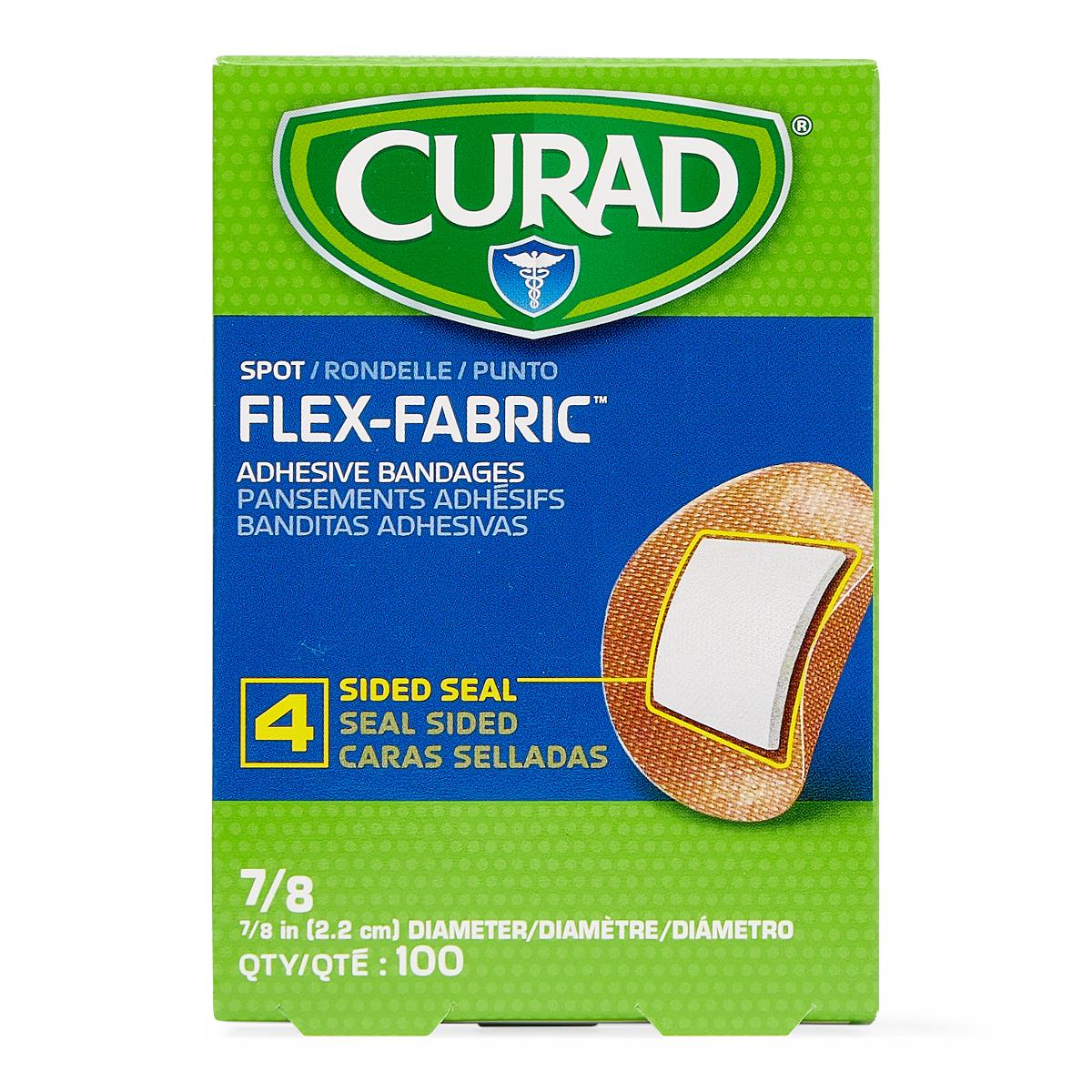 Adhesive Spot Bandage Curadâ® Flex-fabricâ„¢ Fabric Tan 7/8 Inch Diameter Sterile