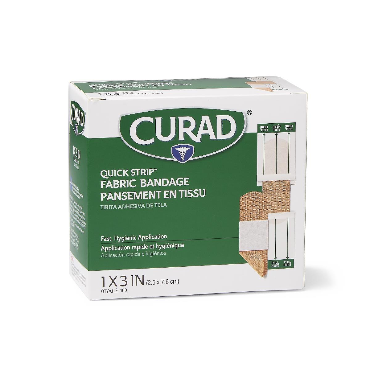 CURAD Quick Strip Fabric Adhesive Bandages