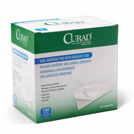 CURAD Sterile Nonadherent Pads with Adhesive Tabs