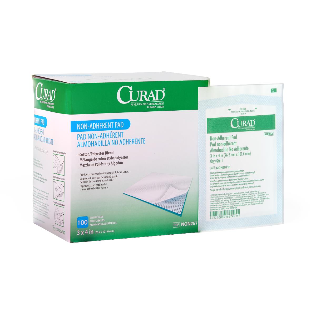 CURAD Sterile Nonadherent Dressing Pads